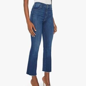 MOTHER The Hustler Ankle Fray Jeans Home Movies Wash Sz 26